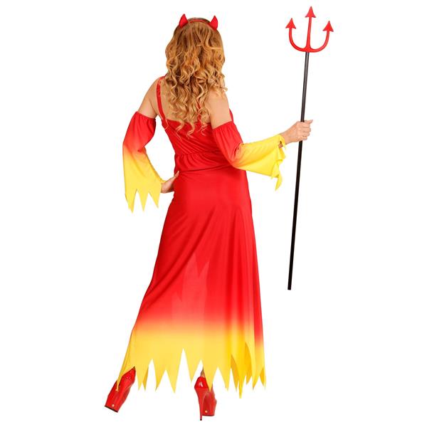 Grote foto halloween jurk rood geel dames duivel verzamelen overige verzamelingen