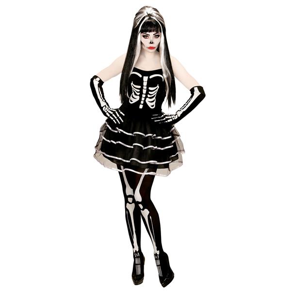 Grote foto halloween jurk wit zwart dames skelet verzamelen overige verzamelingen