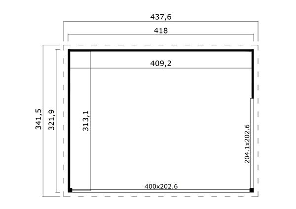 Grote foto nieuw modern houten blokhut domeo 4 set tuin en terras tuinhuisjes en blokhutten