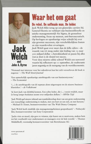 Grote foto jack welch waar het om gaat boeken overige boeken