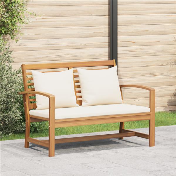 Grote foto vidaxl tuinbank naturel 110 x 64 x 76.5 cm massief teakhout tuin en terras tuinmeubelen