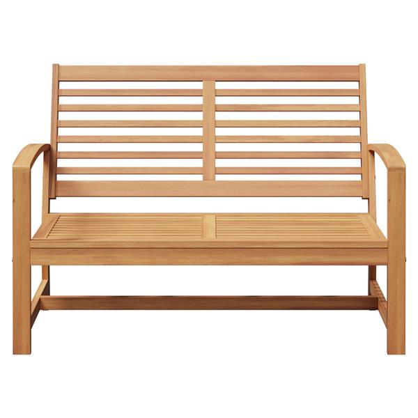 Grote foto vidaxl tuinbank naturel 110 x 64 x 76.5 cm massief teakhout tuin en terras tuinmeubelen