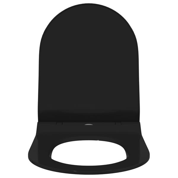 Grote foto vidaxl toiletzitting verstelbaar zwart 48 5 x 36 x 5 cm polypropyleen doe het zelf en verbouw sanitair