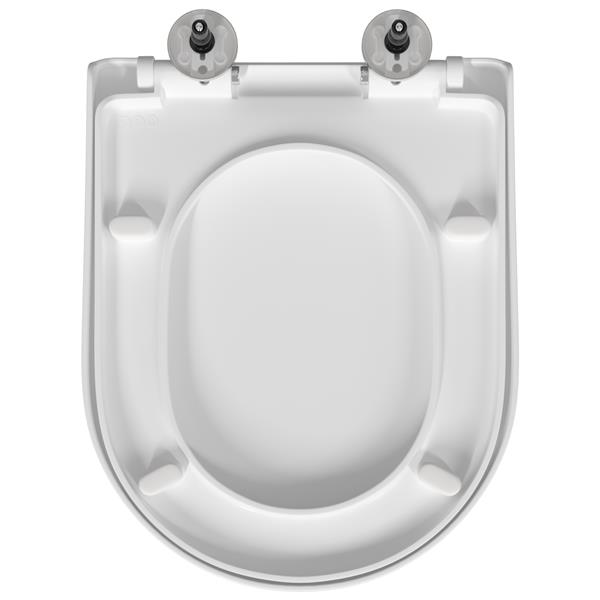 Grote foto vidaxl toiletzitting verstelbaar wit 48 x 36 5 x 4 5 cm polypropyleen doe het zelf en verbouw sanitair