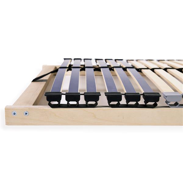 Grote foto vidaxl lamelbodem bruin 90 x 190 cm massief beukenhout antiek en kunst stoelen en banken