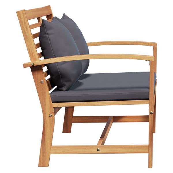 Grote foto vidaxl tuin sofa set naturel massief teakhout tuin en terras tuinmeubelen