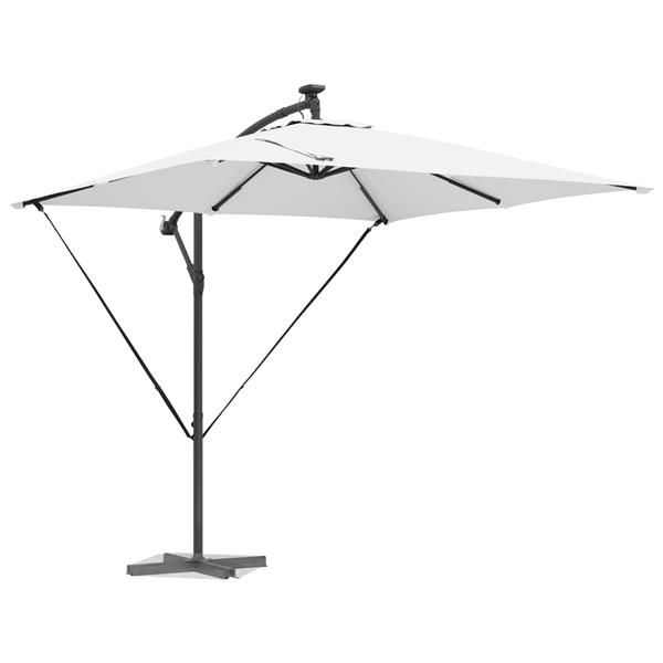 Grote foto vidaxl cantilever banana parasol zand 249 x 249 x 250 cm tuin en terras overige tuin en terras