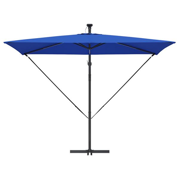 Grote foto vidaxl cantilever banana parasol blauw 294 x 200 x 254 cm tuin en terras overige tuin en terras