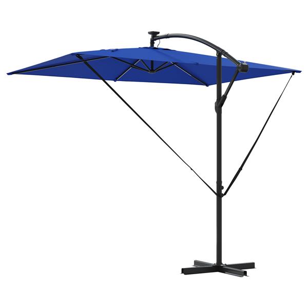 Grote foto vidaxl cantilever banana parasol blauw 294 x 200 x 254 cm tuin en terras overige tuin en terras