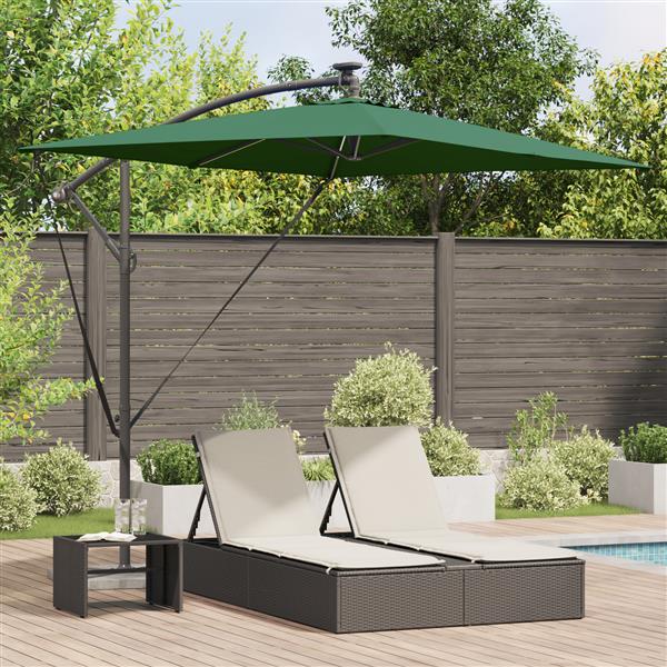 Grote foto vidaxl cantilever banana parasol groen 294 x 200 x 254 cm tuin en terras overige tuin en terras