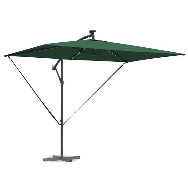 Grote foto vidaxl cantilever banana parasol groen 294 x 200 x 254 cm tuin en terras overige tuin en terras