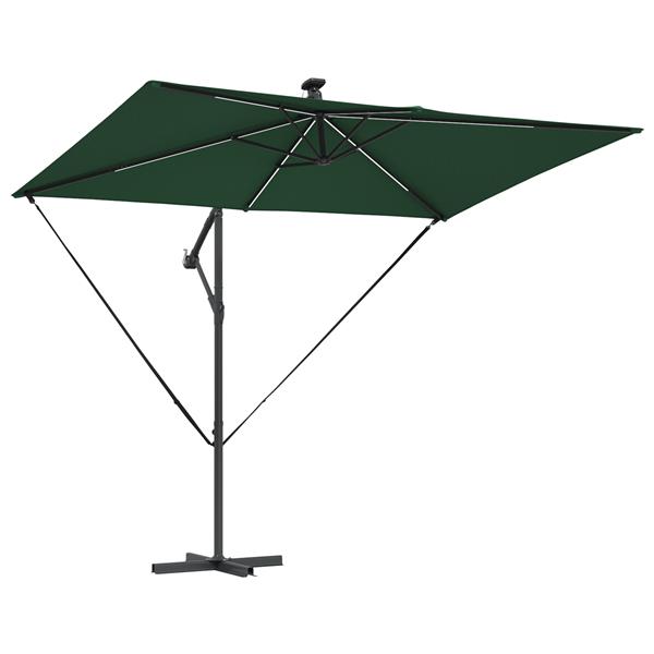 Grote foto vidaxl cantilever banana parasol groen 294 x 200 x 254 cm tuin en terras overige tuin en terras
