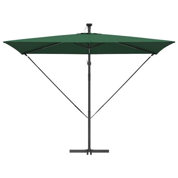Grote foto vidaxl cantilever banana parasol groen 294 x 200 x 254 cm tuin en terras overige tuin en terras