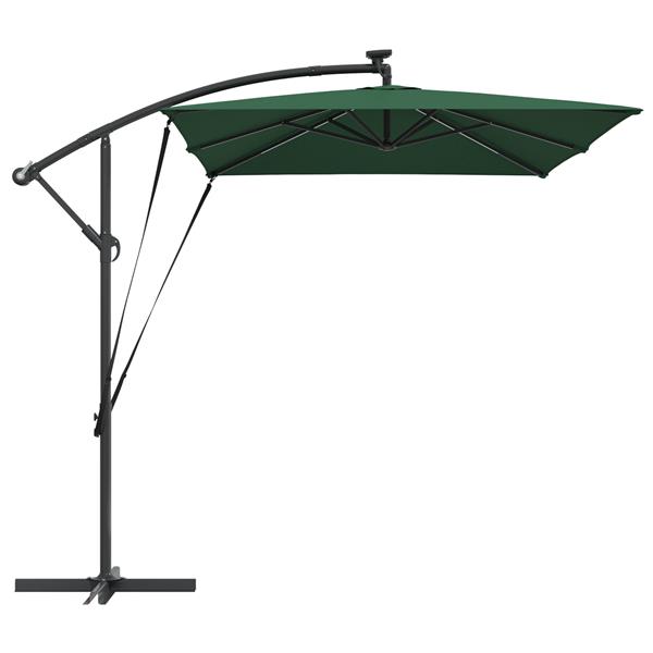 Grote foto vidaxl cantilever banana parasol groen 294 x 200 x 254 cm tuin en terras overige tuin en terras