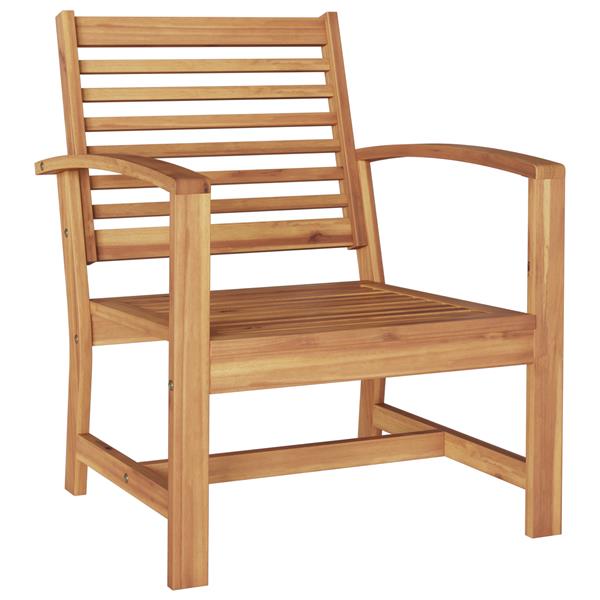 Grote foto vidaxl tuinstoelen 2 pcs naturel 60 x 65 x 76.5 cm massief teakhout tuin en terras tuinmeubelen