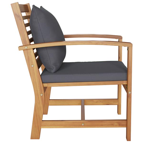 Grote foto vidaxl tuinstoelen 2 pcs naturel 60 x 65 x 76.5 cm massief teakhout tuin en terras tuinmeubelen