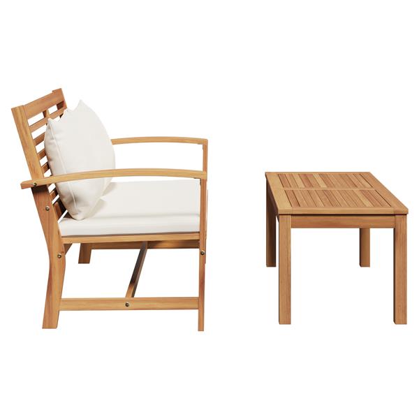 Grote foto vidaxl tuin sofa set naturel massief teakhout tuin en terras tuinmeubelen
