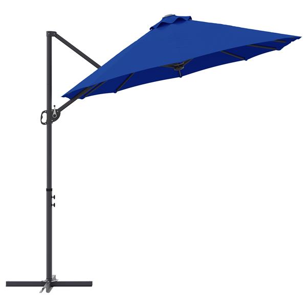 Grote foto vidaxl tuin cantilever parasol azuurblauw 372 x 198 x 243 cm tuin en terras overige tuin en terras