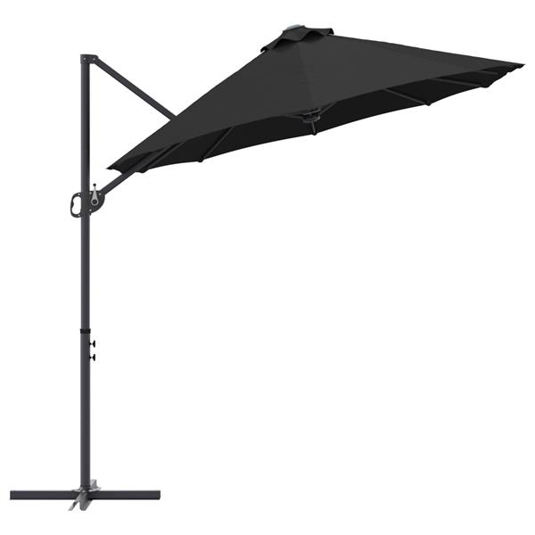 Grote foto vidaxl tuin cantilever parasol zwart 372 x 198 x 243 cm tuin en terras overige tuin en terras