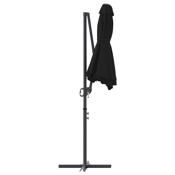 Grote foto vidaxl tuin cantilever parasol zwart 372 x 198 x 243 cm tuin en terras overige tuin en terras