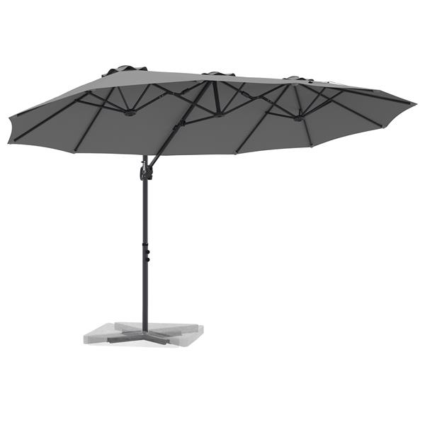 Grote foto vidaxl tuin cantilever parasol antraciet 372 x 198 x 243 cm tuin en terras overige tuin en terras