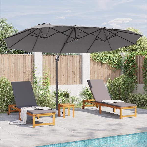 Grote foto vidaxl tuin cantilever parasol antraciet 372 x 198 x 243 cm tuin en terras overige tuin en terras