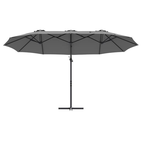 Grote foto vidaxl tuin cantilever parasol antraciet 372 x 198 x 243 cm tuin en terras overige tuin en terras