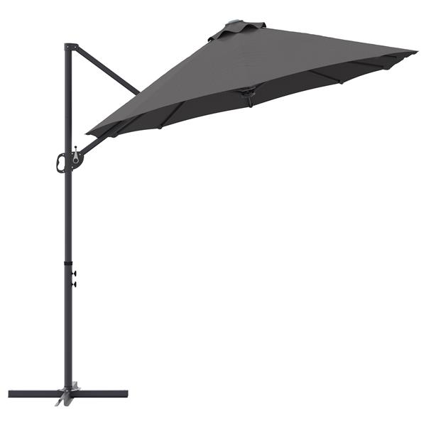 Grote foto vidaxl tuin cantilever parasol antraciet 372 x 198 x 243 cm tuin en terras overige tuin en terras