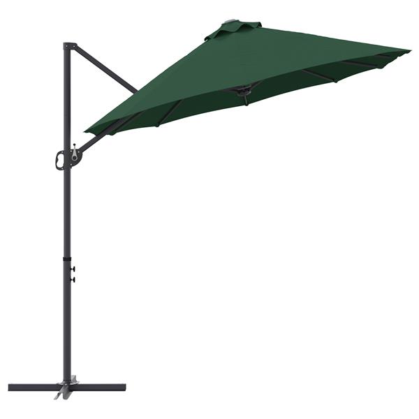 Grote foto vidaxl tuin cantilever parasol groen 372 x 198 x 243 cm tuin en terras overige tuin en terras