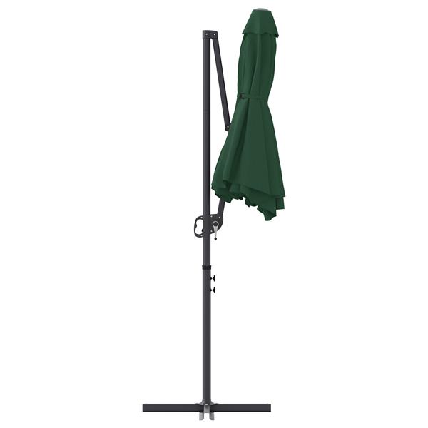 Grote foto vidaxl tuin cantilever parasol groen 372 x 198 x 243 cm tuin en terras overige tuin en terras