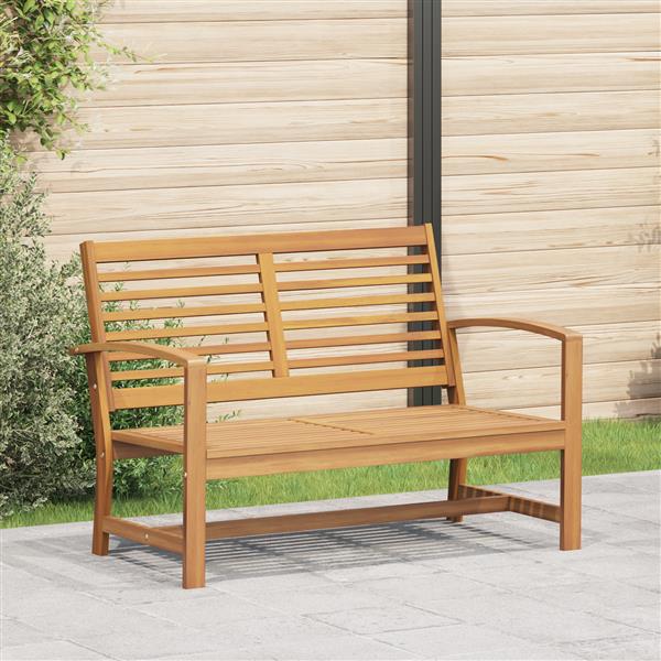 Grote foto vidaxl tuinbank naturel 110 x 64 x 76.5 cm massief teakhout tuin en terras tuinmeubelen