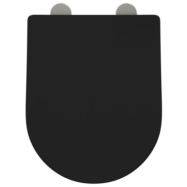 Grote foto vidaxl toiletzitting zwart 48 x 36 5 x 4 5 cm polypropyleen doe het zelf en verbouw sanitair