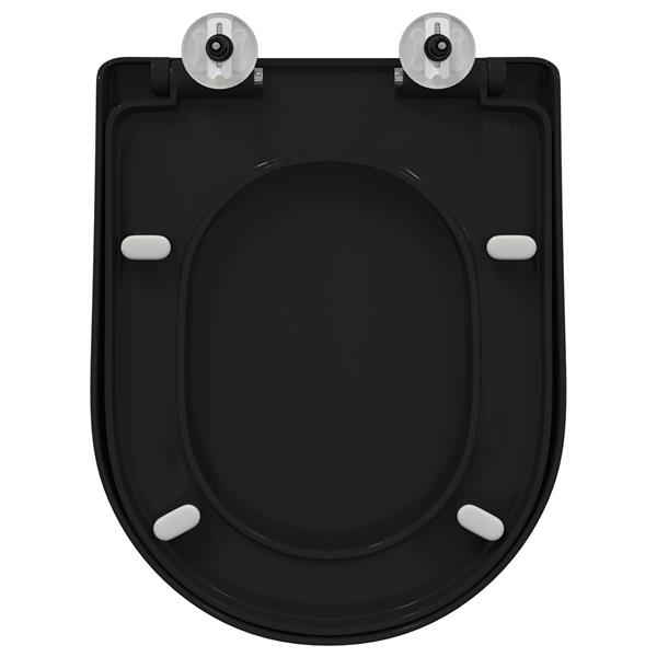 Grote foto vidaxl toiletzitting zwart 48 x 36 5 x 4 5 cm polypropyleen doe het zelf en verbouw sanitair