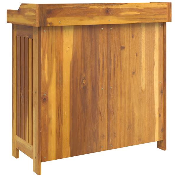 Grote foto vidaxl tuinkast met opslag met de deur bruin 78 x 36.5 x 78cm huis en inrichting overige