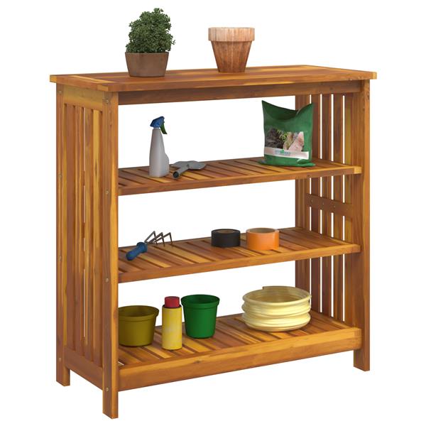 Grote foto vidaxl tuinkast met plank met opslag bruin 90 x 40 x 90cm huis en inrichting overige