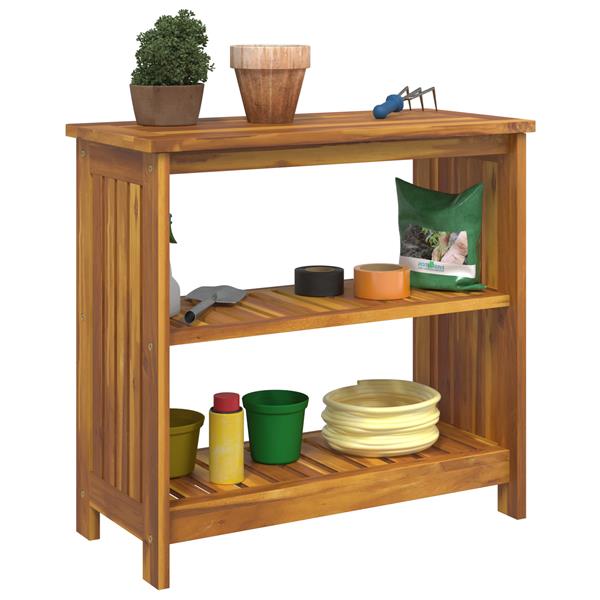 Grote foto vidaxl tuinkast met plank met opslag bruin 75 x 35 x 70cm huis en inrichting overige