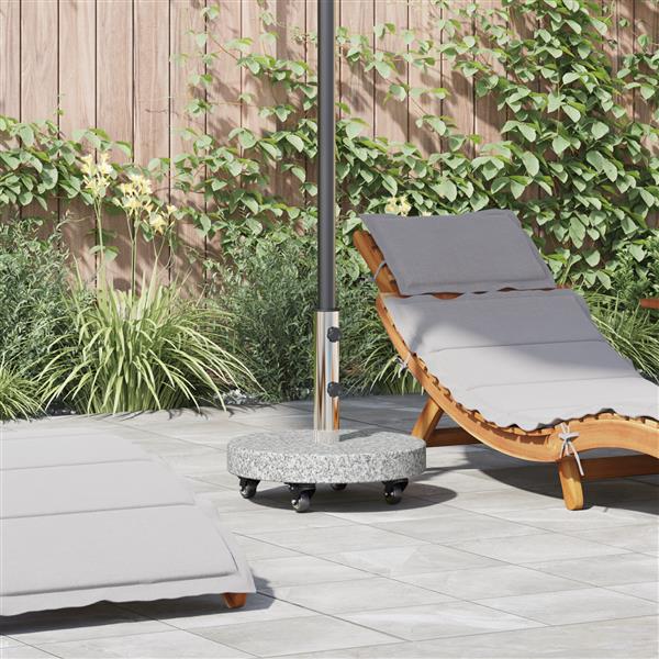 Grote foto vidaxl parasolvoet grijs 45 x 45 x 45 cm graniet tuin en terras overige tuin en terras