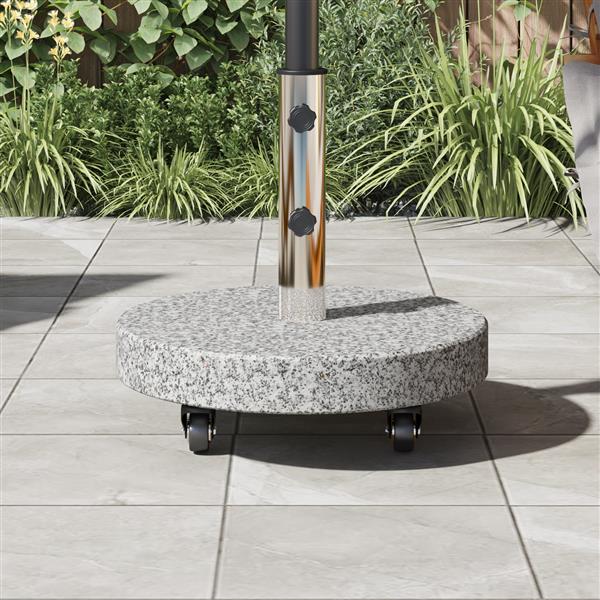 Grote foto vidaxl parasolvoet grijs 45 x 45 x 45 cm graniet tuin en terras overige tuin en terras