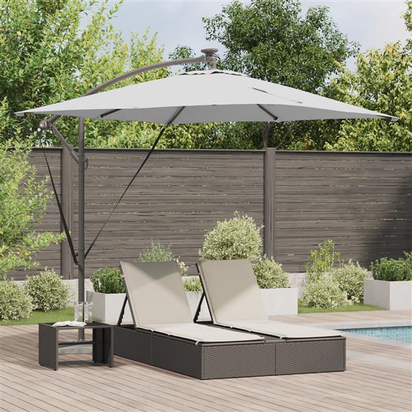 Grote foto vidaxl cantilever banana parasol zand 249 x 249 x 250 cm tuin en terras overige tuin en terras