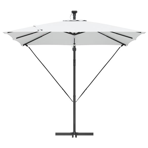 Grote foto vidaxl cantilever banana parasol zand 249 x 249 x 250 cm tuin en terras overige tuin en terras