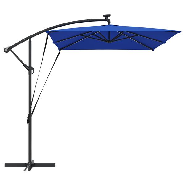 Grote foto vidaxl cantilever banana parasol blauw 294 x 200 x 254 cm tuin en terras overige tuin en terras