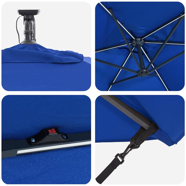 Grote foto vidaxl cantilever banana parasol blauw 294 x 200 x 254 cm tuin en terras overige tuin en terras