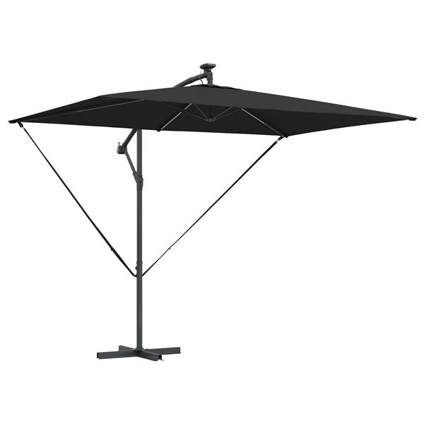 Grote foto vidaxl cantilever banana parasol zwart 294 x 200 x 254 cm tuin en terras overige tuin en terras