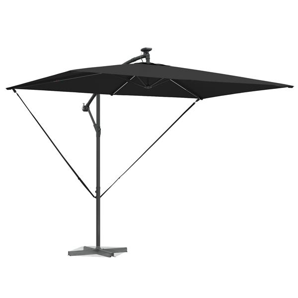 Grote foto vidaxl cantilever banana parasol zwart 294 x 200 x 254 cm tuin en terras overige tuin en terras