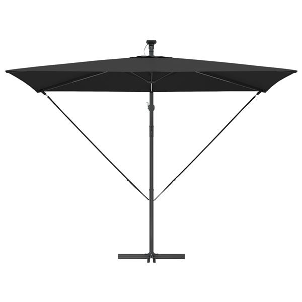 Grote foto vidaxl cantilever banana parasol zwart 294 x 200 x 254 cm tuin en terras overige tuin en terras