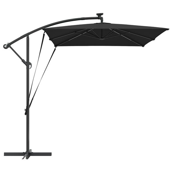 Grote foto vidaxl cantilever banana parasol zwart 294 x 200 x 254 cm tuin en terras overige tuin en terras