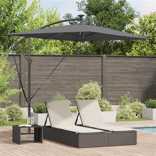 Grote foto vidaxl cantilever banana parasol antraciet 294 x 200 x 254 cm tuin en terras overige tuin en terras