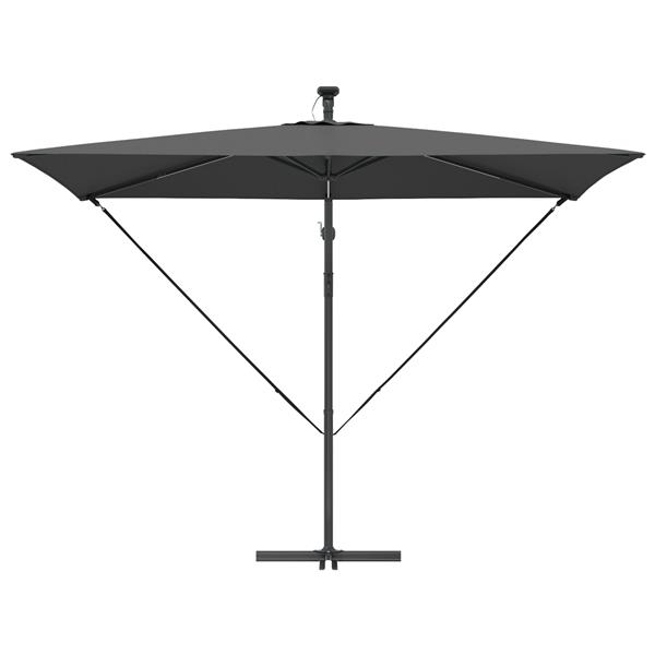 Grote foto vidaxl cantilever banana parasol antraciet 294 x 200 x 254 cm tuin en terras overige tuin en terras