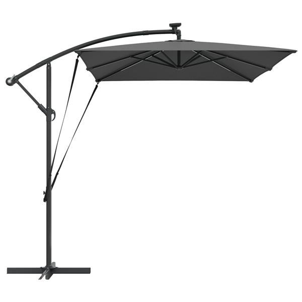 Grote foto vidaxl cantilever banana parasol antraciet 294 x 200 x 254 cm tuin en terras overige tuin en terras