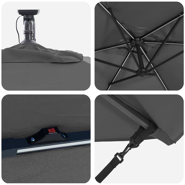 Grote foto vidaxl cantilever banana parasol antraciet 294 x 200 x 254 cm tuin en terras overige tuin en terras